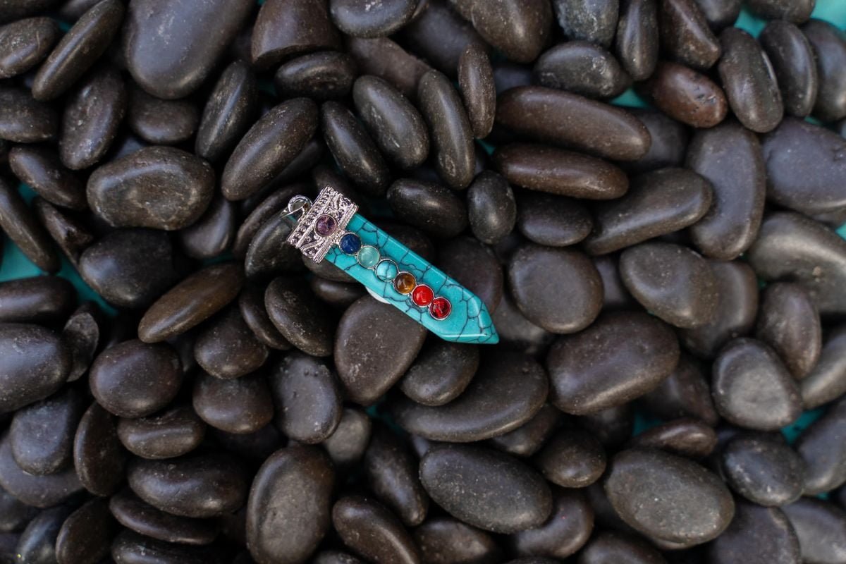 Turquoise Multi-Stone Chakra Pendant