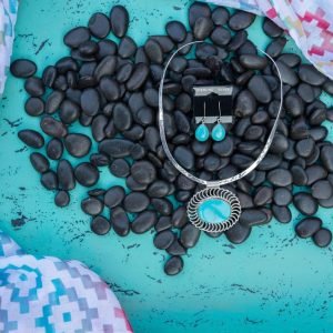 Turquoise Oval Sun Set